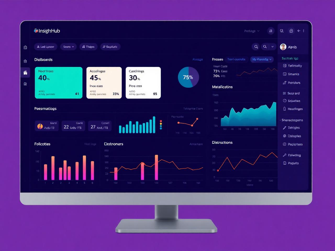 InsightHub — Dashboard project preview
